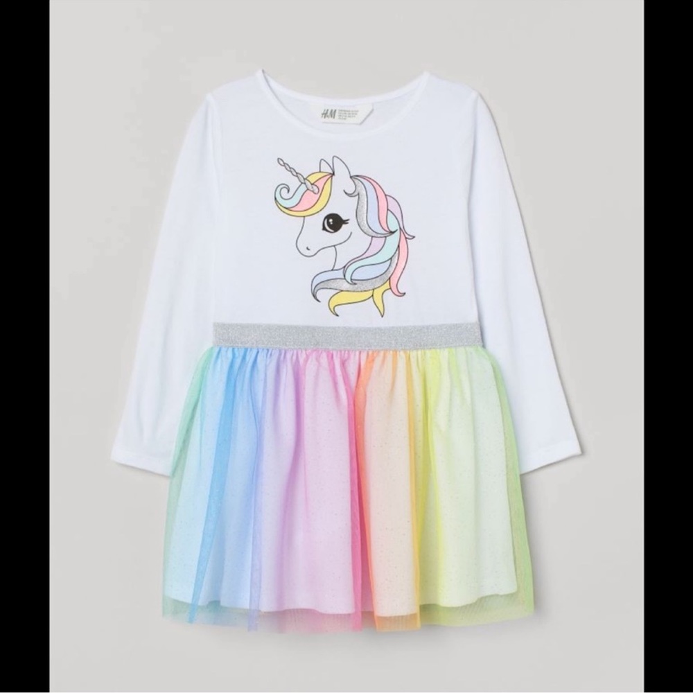 Rainbow tulle unicorn dress